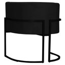 Ver imagem 2 de Poltrona Decorativa Sala de Estar Luana Base Preta Veludo Preto - Montanaris Decor Md Montanaris Dec