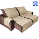 Ver imagem 1 de Protetor de Sofá Retrátil Modelo Impermeável 2,20m Caqui