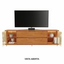Ver imagem 5 de Rack para TV até 70 Polegadas com LED Vidro Reflecta 182cm 2 Gavetas Rodízios de Silicone Orion