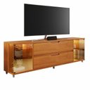 Ver imagem 3 de Rack para TV até 70 Polegadas com LED Vidro Reflecta 182cm 2 Gavetas Rodízios de Silicone Orion