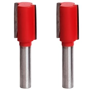 Kit 2 Fresa Reta Paralela 12mm Haste 6mm Metal Duro Tupia