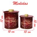 Ver imagem 2 de Conjunto De Latas Natalinas Para Doces Chocolates Merry Christmas