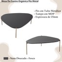 Ver imagem 4 de Mesa de Centro Organica Pe Metal Dourado Nero 28015 Artesano