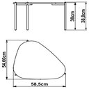Ver imagem 3 de Mesa de Centro Organica Pe Metal Dourado Nero 28015 Artesano