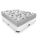 Ver imagem 2 de Cama Box Queen 158 Tecido Sintético Branco com Colchão de Molas Ensacadas - Probel Evolution 72x158x