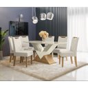 Ver imagem 2 de Conjunto Mesa de Jantar com 6 Cadeiras Amora