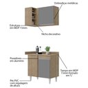 Ver imagem 3 de Balcão Denver e Armário Austin de canto Castanho/Cinza - Lumil Lumil Móveis Denver/Austin