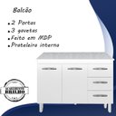Ver imagem 3 de Balcao Com Tampo 120cm 9110x9300 Branco Mobbs