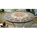 Ver imagem 1 de Mesa em Mosaico Vitral Árabe - Somente o Tampo 130cm
