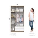 Ver imagem 3 de Guarda Roupa Infantil 3 Portas 2 Gavetas 2 Nichos Faz de Conta Espresso Móveis