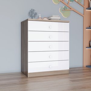 Cômoda Infantil 5 Gavetas Faz De Conta Espresso Móveis