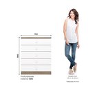 Ver imagem 3 de Cômoda Infantil 5 Gavetas Faz de Conta Espresso Móveis Marrom/Rústico/Branco