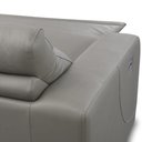 Ver imagem 5 de Sofá 3 Lugares Rettrátil Reclinável Elétrico 254cm Mazi L06 Couro Cinza - Lyam Decor
