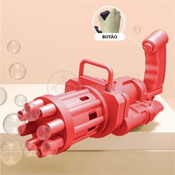 Máquina Elétrica Tiktok Lança Bolhas Vermelho - 2