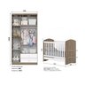 Quarto de Bebê Compacto com Berço e Guarda Roupa Faz de Conta Espresso Móveis - 3