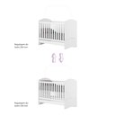 Ver imagem 7 de Quarto de Bebê Compacto com Berço e Guarda Roupa Faz de Conta Espresso Móveis Branco