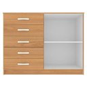 Ver imagem 2 de Cômoda Austin 2 Portas 5 Gavetas - Cinnamomo Cinnamomo