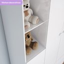 Ver imagem 7 de Guarda Roupa Infantil 3 Portas 2 Gavetas 2 Nichos Lápis de Cor Espresso Móveis Branco/Rosa Chá