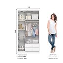 Ver imagem 3 de Guarda Roupa Infantil 3 Portas 2 Gavetas 2 Nichos Lápis de Cor Espresso Móveis