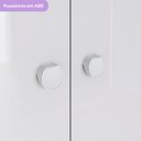 Ver imagem 5 de Guarda Roupa Infantil 3 Portas 2 Gavetas 2 Nichos Lápis de Cor Espresso Móveis Branco/Rosa Chá