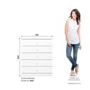 Ver imagem 3 de Cômoda Infantil 5 Gavetas Lápis de Cor Espresso Móveis Branco