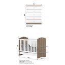 Ver imagem 3 de Quarto de Bebê Completo com Berço Mini Cama e Cômoda Lápis de Cor Espresso Móveis Marrom/Branco/Rústico
