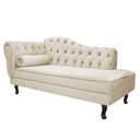 Ver imagem 3 de Kit Diva Recamier Juliana 140cm Lado Direito e 01 Poltrona Classic Suede Bege - Amarena Móveis