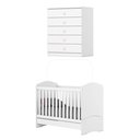 Ver imagem 2 de Quarto de Bebê Completo com Berço Mini Cama e Cômoda Lápis de Cor Espresso Móveis Branco