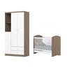 Quarto de Bebê Compacto com Berço e Guarda Roupa Lápis de Cor Espresso Móveis - 2