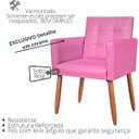 Ver imagem 3 de Poltrona Decorativa Tecido Corano Pés Palito para Recepção Clinica Base Reforçada