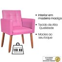 Ver imagem 4 de Poltrona Decorativa Tecido Corano Pés Palito para Recepção Clinica Base Reforçada