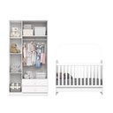 Ver imagem 3 de Quarto de Bebê Compacto com Berço e Guarda Roupa Lápis de Cor Espresso Móveis