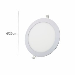 Embutido Fit Redondo Plafon Led 18w 2700k Kit com 5 - 3