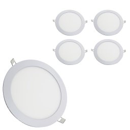 Embutido Fit Redondo Plafon Led 18w 2700k Kit com 5 - 1