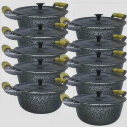 Jogo 10 Panela Alumínio Batido Craqueada Caçarola Fundido OkayShop - 1