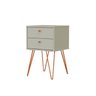 Mesa de Cabeceira 2 Gavetas Retrô Bled  - 2