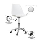 Ver imagem 2 de Kit 04 Cadeiras Office Base Cromada Giratória Saarinen Branco
