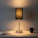 Ver imagem 2 de Abajur Luminaria de Mesa Clássico Redondo Elegante Interruptor Decoração Casa Sala Quarto Escritório