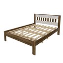 Ver imagem 2 de Cama de Casal para Colchão 138 X 188 Cm Multimóveis Cr35011 Nogal/branca