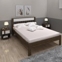 Ver imagem 1 de Cama de Casal para Colchão 138 X 188 Cm Multimóveis Cr35011 Nogal/branca