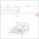 Ver imagem 3 de Cama de Casal para Colchão 138 X 188 Cm Multimóveis Cr35011 Nogal/branca