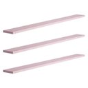 Ver imagem 2 de Prateleira Kit 3 100x20cm MDP Suporte Invisível Organizador Sala Rosa Claro Mercado Das Prateleiras