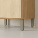 Ver imagem 6 de Cristaleira Colors 4 Portas 100% Mdf com Vidro Freijó/oásis - Kits Paraná