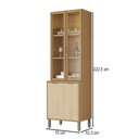 Ver imagem 4 de Cristaleira Colors 4 Portas 100% Mdf com Vidro Freijó/oásis - Kits Paraná