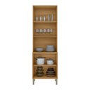 Ver imagem 3 de Cristaleira Colors 4 Portas 100% Mdf com Vidro Freijó/oásis - Kits Paraná