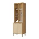 Ver imagem 2 de Cristaleira Colors 4 Portas 100% Mdf com Vidro Freijó/oásis - Kits Paraná