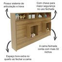 Ver imagem 5 de Cama Retratil Horizontal Solteiro Cm8020 Amendoa Tecno Mobili