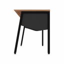 Ver imagem 6 de Estação Trabalho Plataforma Individual com Caixa de Tomadas Pés Cavalete 135cm Industrial Nogal E Preto