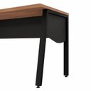 Ver imagem 7 de Estação Trabalho Plataforma Individual com Caixa de Tomadas Pés Cavalete 135cm Industrial Nogal E Preto