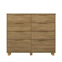 Ver imagem 4 de Cômoda para Quarto 8 Gavetas 121cm Dubai Intense Nature Marrom